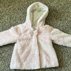 Fuzzy toddler coat with hood